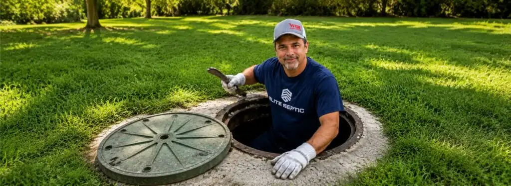 Septic system installation work in progress in East Texas