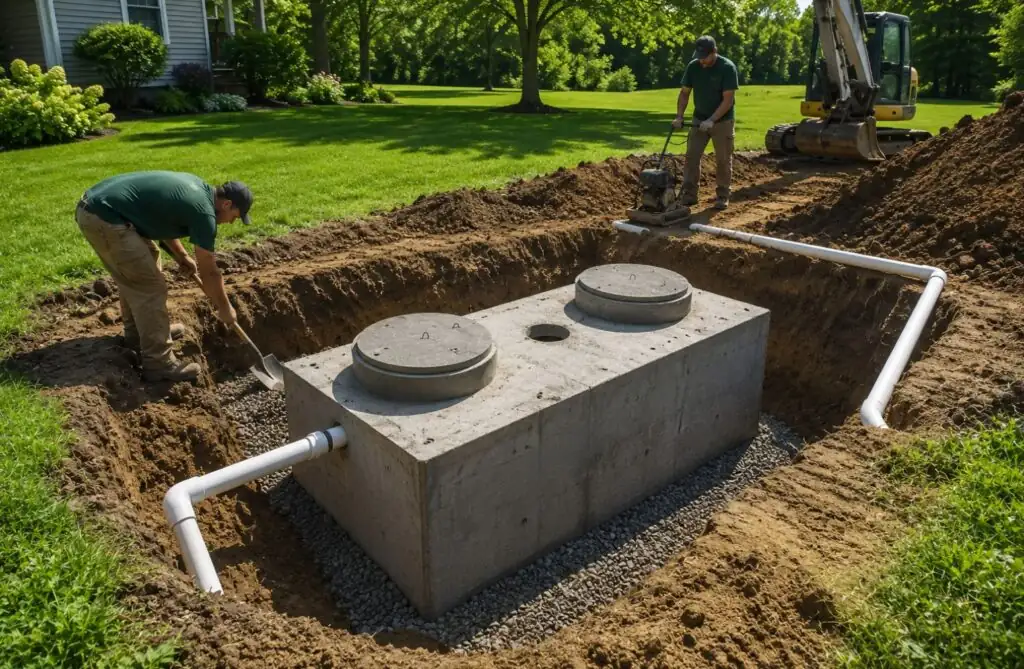 Septic tank installation in Lufkin, TX