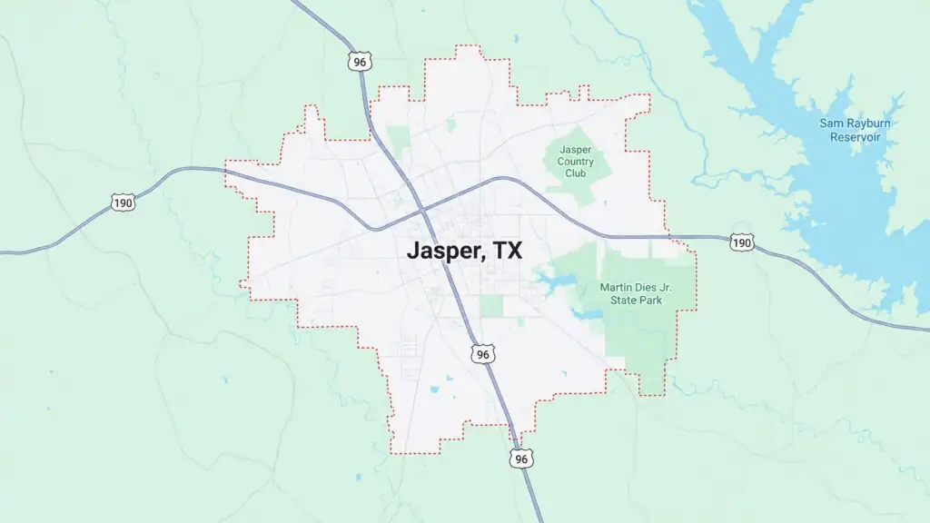 Rural property in Jasper, TX served by Elite Septic Service