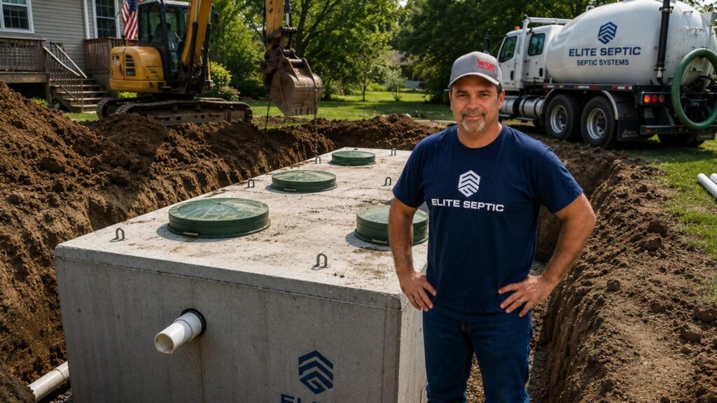Excavation for a septic system replacement in Jasper, TX